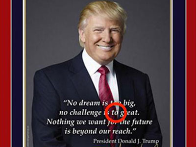Ảnh chân dung của Trump bị gỡ khỏi Thư viện Quốc hội vì sai chính tả