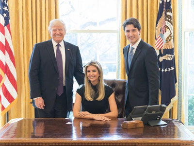 Ivanka Trump gây tranh cãi vì ngồi lên ghế tổng thống