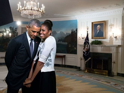 Valentine của nhà Obama: "Gửi tình yêu cuộc đời"