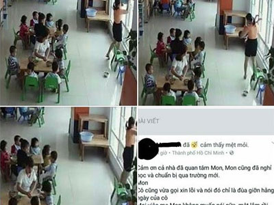 Đình chỉ cơ sở mầm non có hiệu trưởng dọa ném trẻ qua cửa sổ