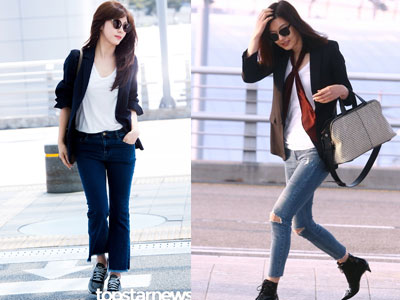 Học mỹ nhân Hàn phối blazer cho ngày ấm