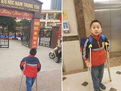 Ngày đầu trở lại trường của học sinh vụ tai nạn ở Trường Nam Trung Yên
