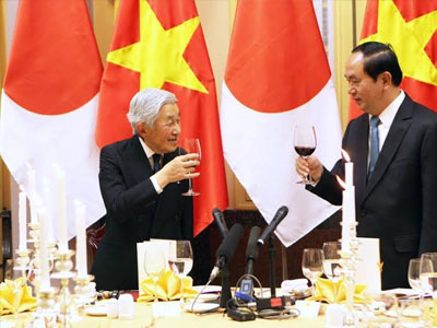 Quốc yến chào mừng Nhà vua và Hoàng hậu Nhật thăm Việt Nam