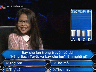 Tuyển tập những câu hỏi đơn giản nhưng cực kỳ khó đỡ của Ai là triệu phú