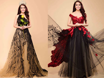 Hoa hậu Diệu Hoa gợi ý đầm dạ hội lộng lẫy