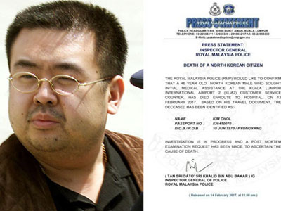Malaysia ướp xác Kim Chol