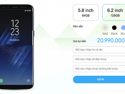 Galaxy S8 được cho đặt trước với giá từ 19 triệu đồng