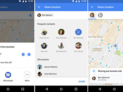 Google Maps bổ sung chức năng chia sẻ vị trí