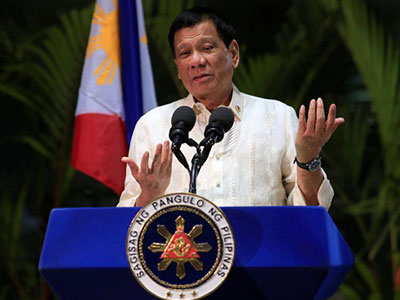 Tổng thống Philippines chỉ trích Mỹ không sớm ngăn chặn Trung Quốc xây đảo nhân tạo