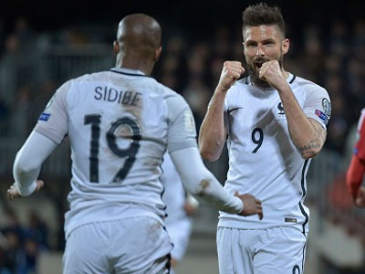 Giroud lập cú đúp, Pháp nối dài mạch thắng ở vòng loại World Cup