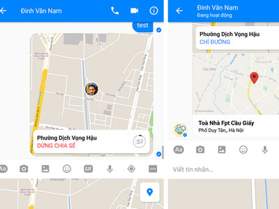 Facebook có tính năng chia sẻ vị trí thời gian thực giống Google