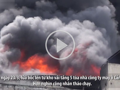 Video: Hỏa hoạn 5 ngày, công ty may Cần Thơ thiệt hại 13 triệu USD