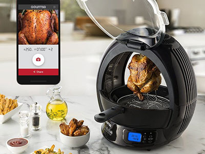Máy nướng thịt trang bị Wi-Fi và camera