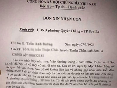 Người đàn ông muốn nhận lại con sau "tình một đêm" với cô gái đi nhờ xe năm ngoái