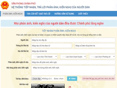 Từ mai, mọi kiến nghị, bức xúc của người dân đều có thể chuyển trực tiếp đến Chính phủ chỉ bằng cú click chuột