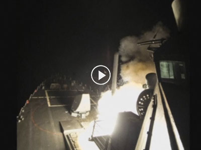 Video: Lầu Năm Góc công bố ảnh hiện trường sau khi tấn công Syria