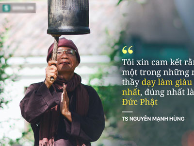TS Nguyễn Mạnh Hùng: Ai bảo đức Phật không dạy làm giàu? Nhưng hãy thôi nghĩ đến việc làm giàu bằng cách vào chùa cầu xin!