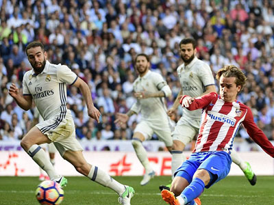 Griezmann cứu Atletico thoát thua trước Real