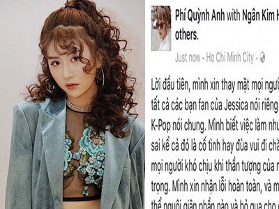 Quỳnh Anh Shyn nhận sai, công khai xin lỗi fan Jessica