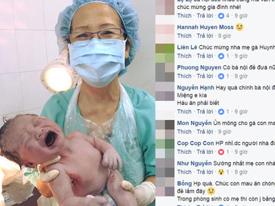 Ảnh bà nội đỡ đẻ cho cháu được dân mạng thích thú "like" rần rần