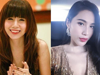 Khuôn mặt của Thủy Tiên từng nhiều lần lộ đường nét lệch lạc, giờ đã hài hòa và tự nhiên hơn hẳn