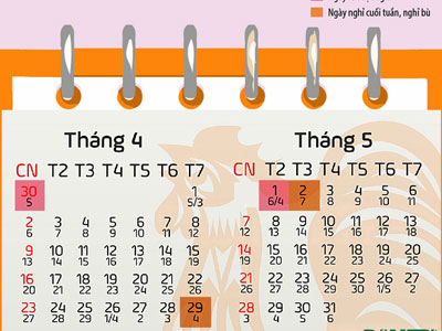 Lịch nghỉ Ngày 30/4 và Quốc tế lao động 1/5 ra sao?