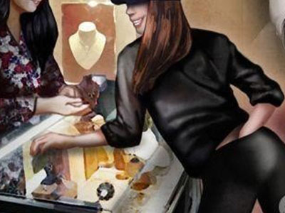 Cô gái người Hàn Quốc trộm vòng vàng rồi nhét vào mông