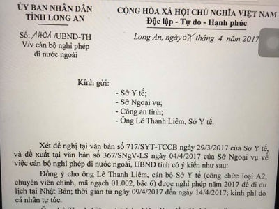 UBND tỉnh Long An không biết nguyên Giám đốc sở Y tế bị cấm xuất cảnh