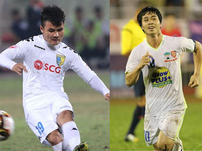 Công Phượng, Quang Hải lọt top Vua phá lưới lượt đi V-League