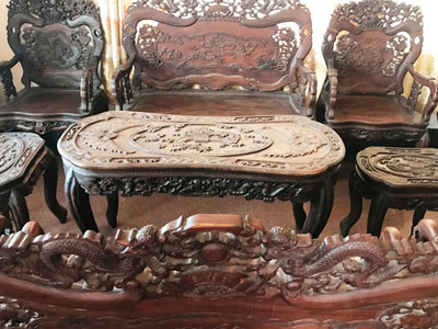 Hai bộ bàn ghế “Long, lân, quy, phụng” giá gần 10 tỷ của đại gia ở Sài Gòn