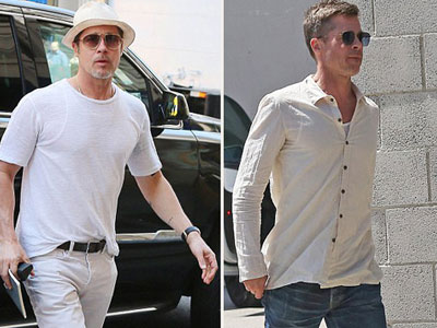 Brad Pitt lộ thân hình trơ xương