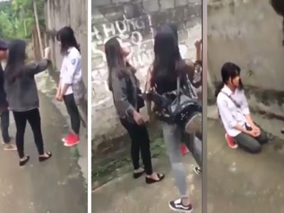 Phú Thọ: Nữ sinh lớp 8 bị bắt ép quỳ gối van xin các "đàn chị"