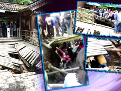 Trung Quốc: Sập cầu gỗ ở khu thắng cảnh, hơn 20 du khách Hong Kong gặp nạn