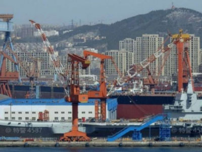 Trung Quốc sắp hạ thủy tàu sân bay tự đóng