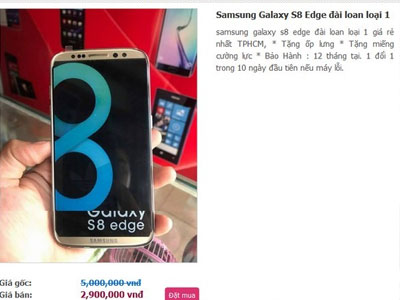 Choáng với iPhone 7, Galaxy S8+ giá... 3 triệu được rao bán tràn lan