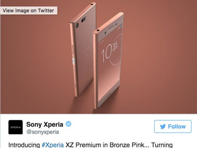 Sony Xperia XZ Premium sẽ có màu hồng ánh đồng