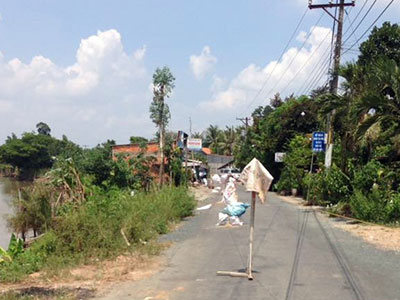 An Giang xuất hiện điểm sạt lở báo động cách Vàm Nao 10 km