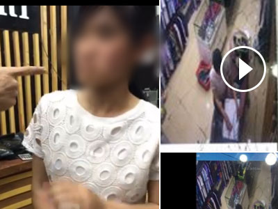 Cô gái trẻ ăn trộm tiền ngay ngày đầu tiên đi làm bị chủ shop tát vào mặt rồi đuổi đi