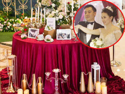 Đám cưới với tông đỏ sang chảnh theo concept "người đẹp và quái vật" của cặp đôi cựu du học sinh Anh