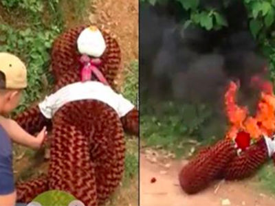 Nam thanh niên đốt hoa, gấu bông vì tỏ tình bị từ chối "phũ"