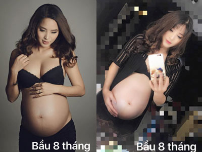 Hải Băng lần đầu công bố ảnh tăng 21 kg khi bầu tám tháng