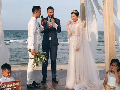 Hằng Túi hạnh phúc trở thành "vợ người ta" trong đám cưới bạc tỷ lãng mạn bên biển!