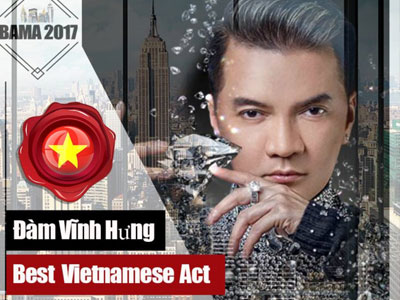 Mr. Đàm, Cẩm Ly được đề cử Nghệ sĩ Việt xuất sắc nhất tại BAMA 2017