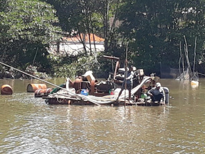 Công an Phú Quốc tự ý khai thác cát dưới sông Dương Đông