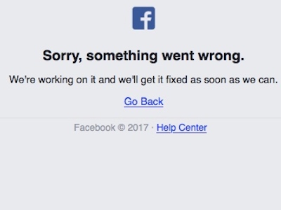 Facebook nói bị lỗi kỹ thuật trong sự cố sập trang sáng nay