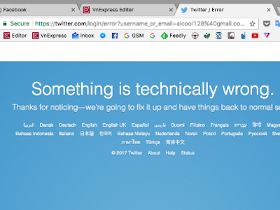 Mạng xã hội Twitter sập giống Facebook