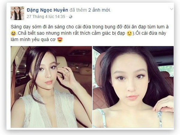 Hot girl Huyền Baby đang mang thai lần 2?