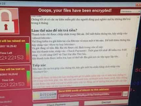 Doanh nghiệp "cầu cứu" vì bị WannaCry tống tiền