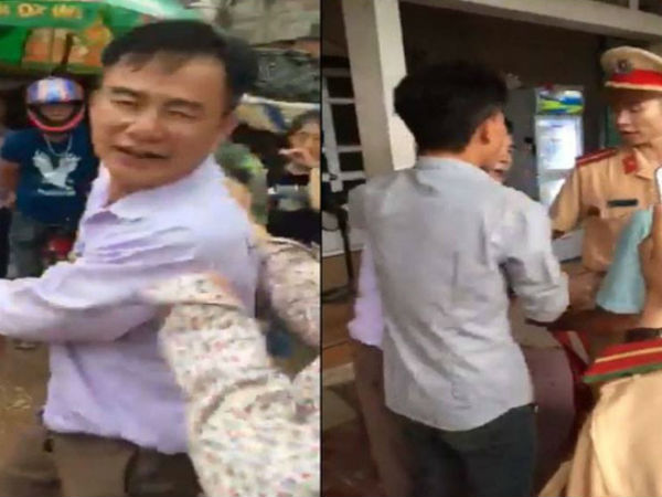 Giám đốc doanh nghiệp điều khiển ô tô đâm người rồi xuống la hét, doạ nạt, đánh CSGT