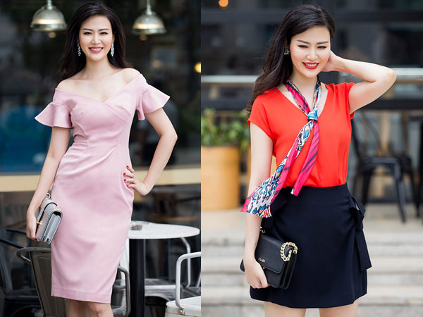 Hoa hậu Thu Thủy khoe dáng với váy áo mùa hè
